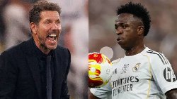 Vinicius Jr clashes with Diego Simeone during heated Madrid derby at Spanish Super Cup